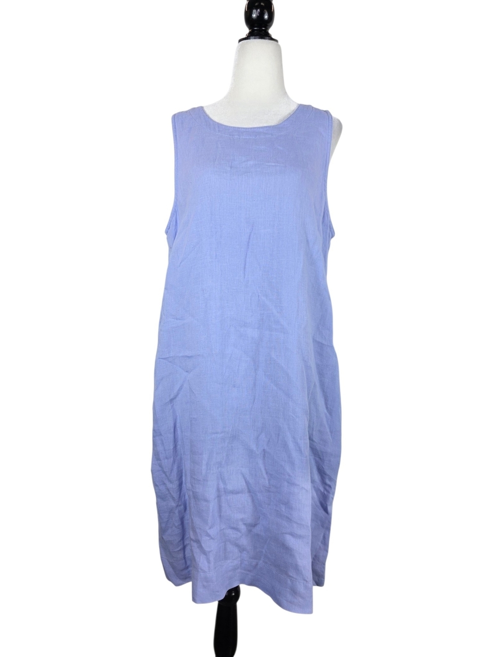 J. Crew Linen Sleeveless Shift Dress in Light Periwinkle